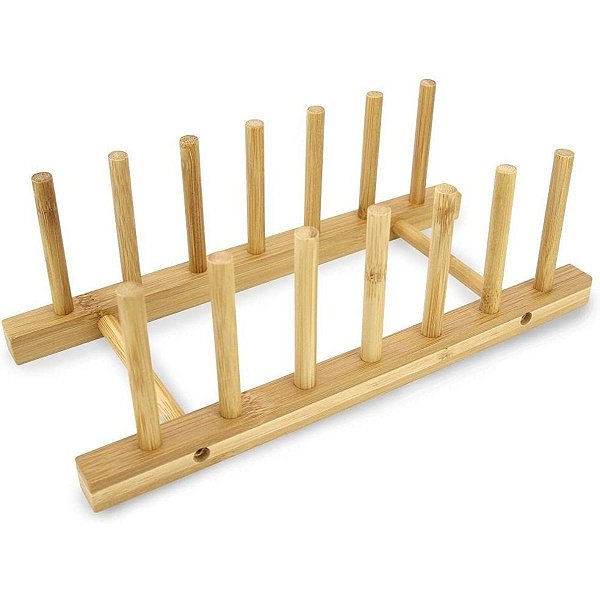 Suporte Escorredor para 6 Pratos em Bambu Ecokitchen