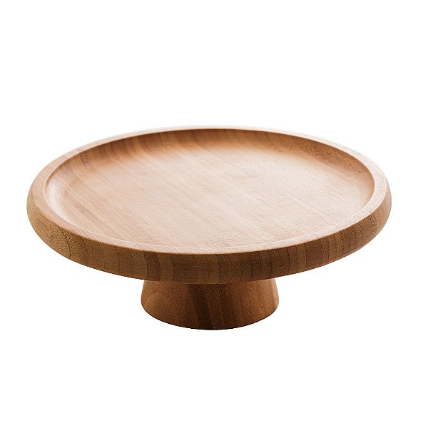 Prato para Bolo com Pé de Bambu Verona 20x7cm