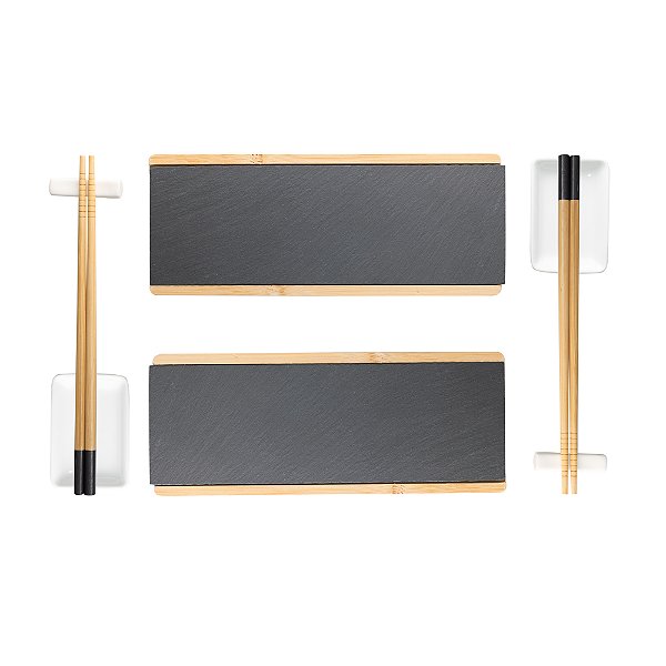Conjunto 8 Peças  Para Sushi de Bambu Akita
