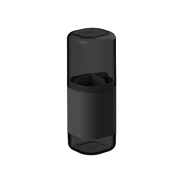 Porta Escova Dual com 4 Divisórias Preto