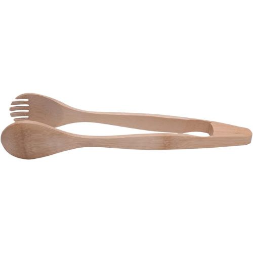 Pegador de Saladas Pinça em Bambu Multiuso p Alimentos 30cm