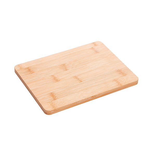 Bandeja Apoio Retangular com Pé em Bambu 20x15x2,5