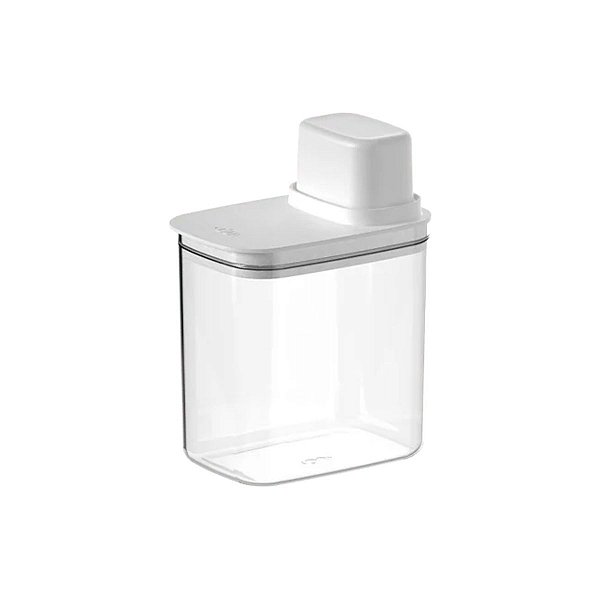 Pote Hermético Para Mantimentos com Medidor 1,5L Drop Branco