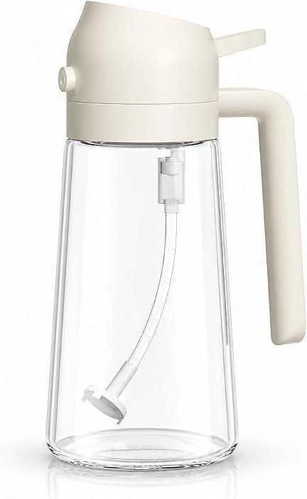 Galheteiro 2 em 1 Bico Dosador e Borrifador em Vidro 450ML