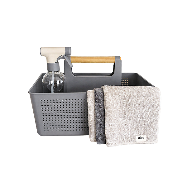 Kit Organizador Chumbo com 1 Borrifador e 3 Panos de Limpeza