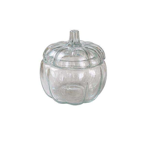 Pote de Vidro em Formato de Abóbora 500ml