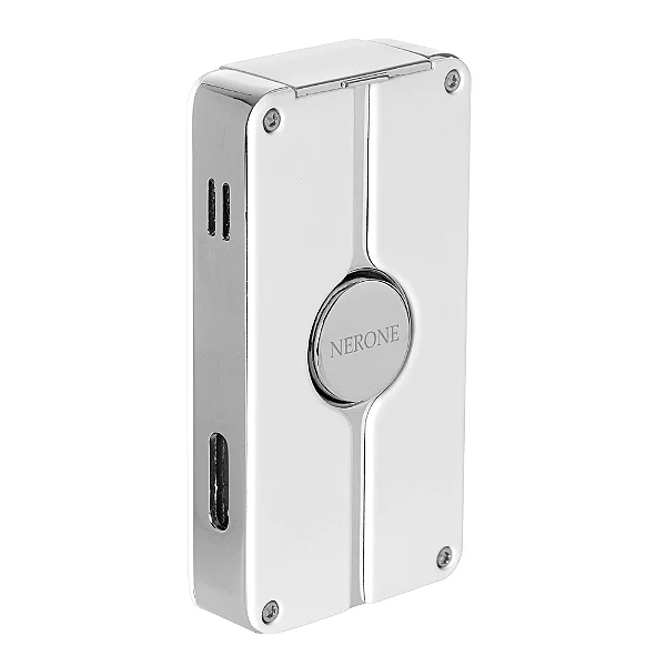 Isqueiro Maçarico NERONE Q3 - 3 Chamas - Metal - Branco