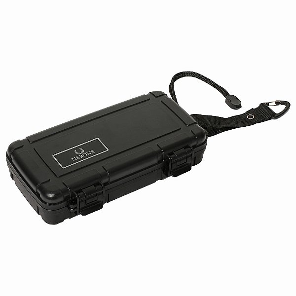 Umidor p/5 charutos NERONE Cigar Travel Plastico ABS Preto