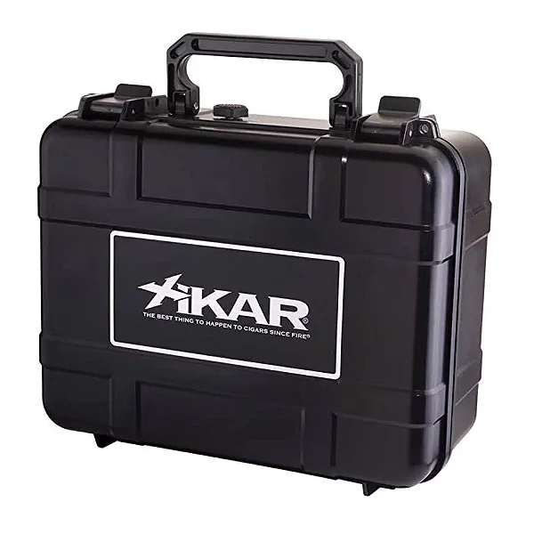 Umidor Porta Objetos p/40 Charutos XIKAR Plástico Preto