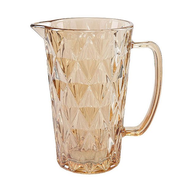 Jarra de Vidro Diamond Âmbar Metalizado 1L