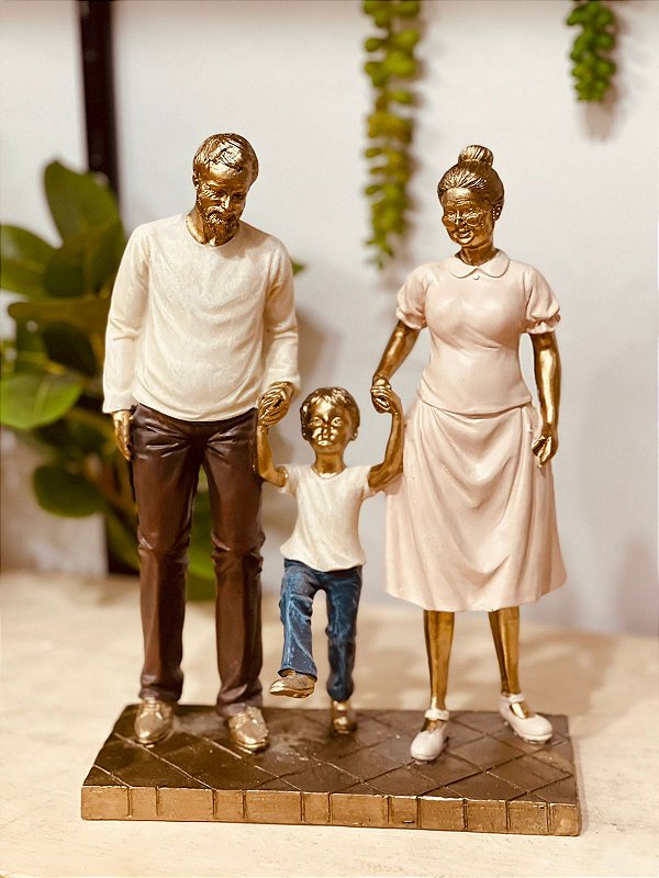 Escultura - Avós com menino