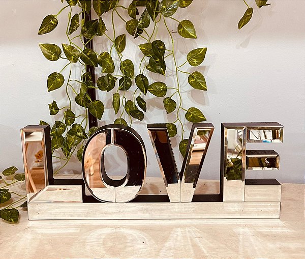 Plavra decorativa Love com espelho
