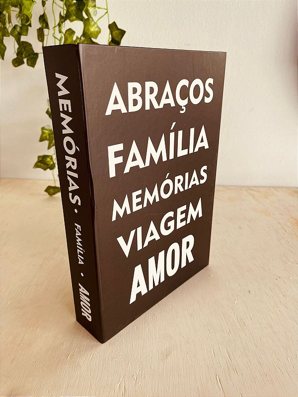 Livro caixa 29x20 "Memórias - Família, Amor"