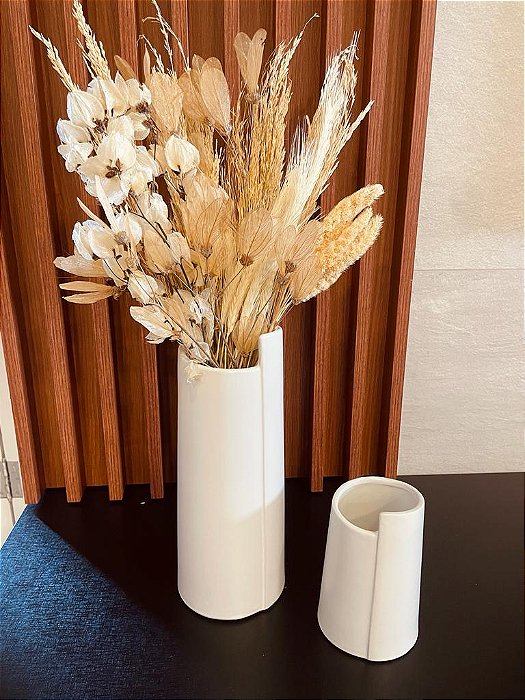 Vaso Decorativo em Cerâmica branco