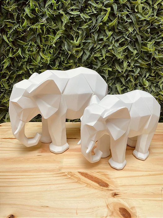 Escultura Elefante em poliresina  geométrico