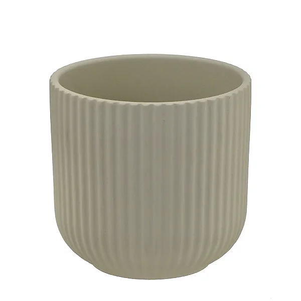 CACHEPOT DECORATIVO OFF-WHITE 17CM