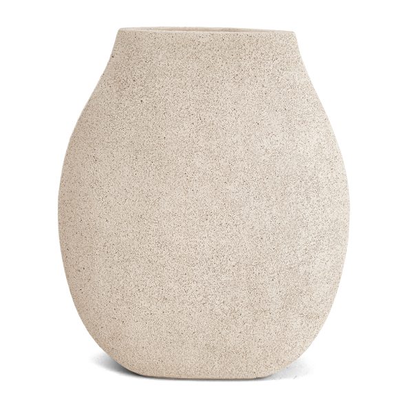 VASO EM POLIRRESINA PEDRA 23cm