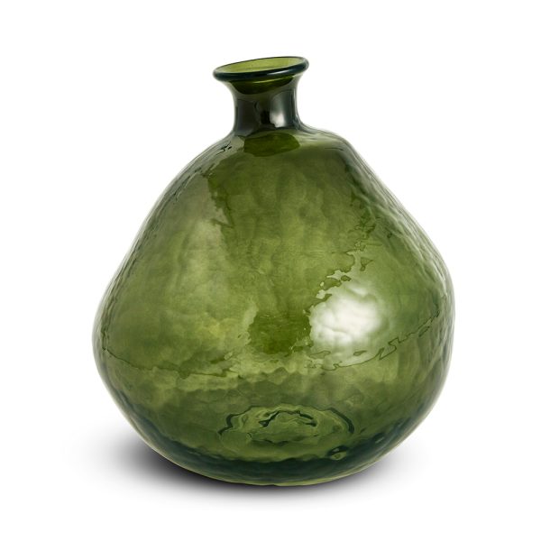 VASO BEXIGA VERDE EM VIDRO 26cm