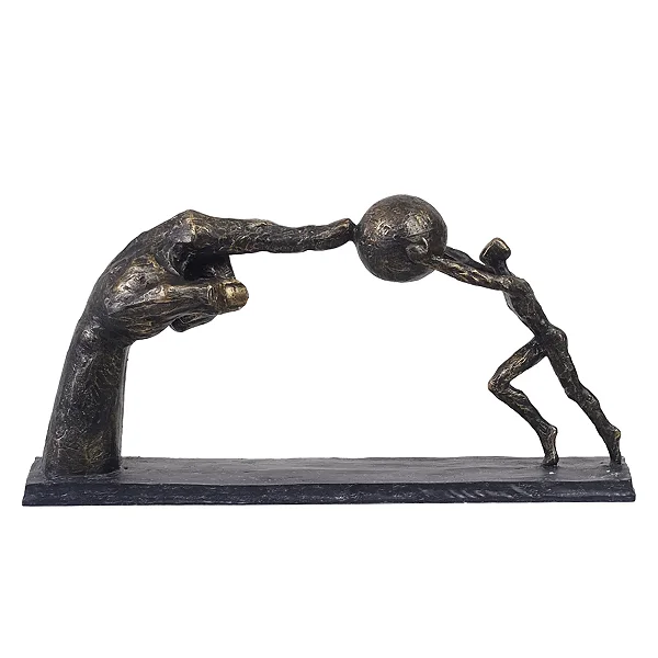 Escultura Luta da Esfera (Preto)