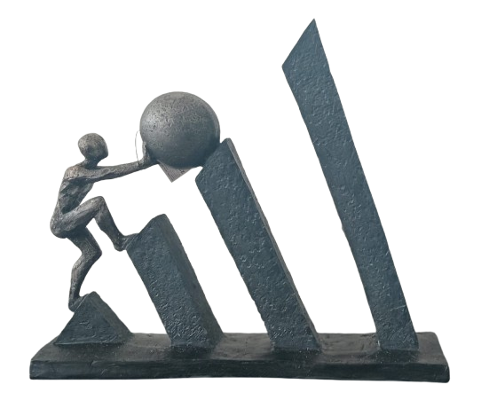 Escultura Escada da Ambição (Preto)