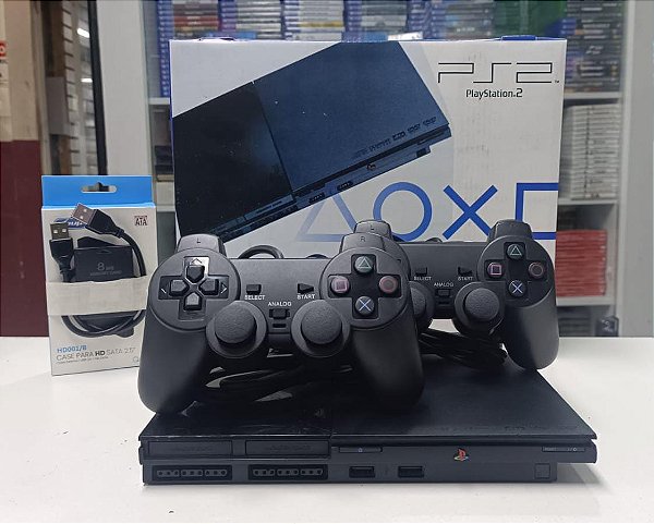 CONSOLE PLAYSTATION 2 SLIM - OPL + 50 Jogos Digitais (SEMI-NOVO)