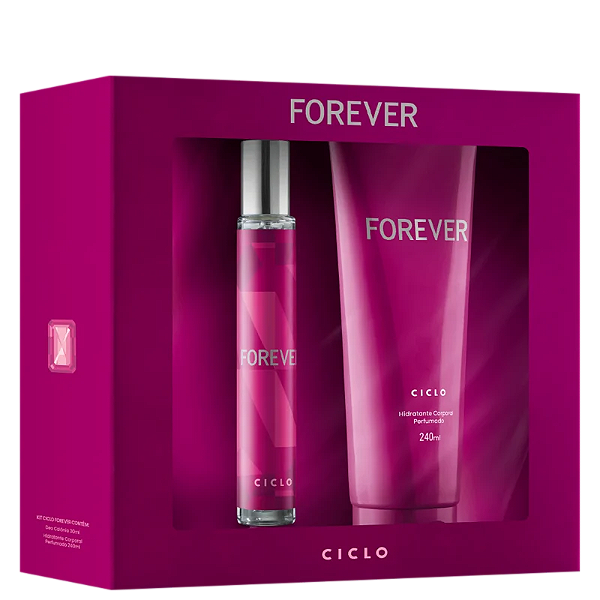 Kit Forever Ciclo Cosméticos Feminino - Deo Colônia 30ml + Loção Hidratante 240ml