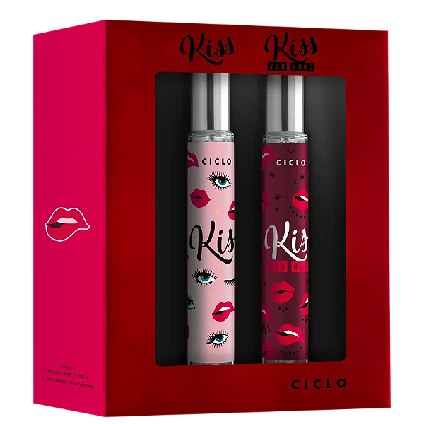 Kit Duo Kiss You More + Kiss Ciclo Cosméticos Feminino - Deo Colônia 30ml + Deo Colônia 30ml
