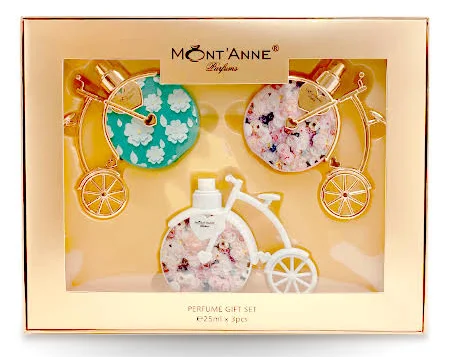 Kit Mont'Anne Parfums - Beauty Flower 25ml + With Love Lux 25ml + With Love Glamour 25ml
