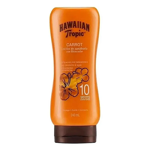 Bronzeador Hawaiian Tropic Carrot Lotion FPS 10 240ml