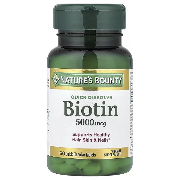 Biotin 5,000mcg Nature's Bounty 60 capsulas