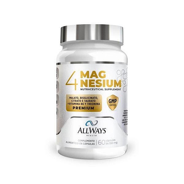 4 Magnesium 550mg Allways 60 cápsulas
