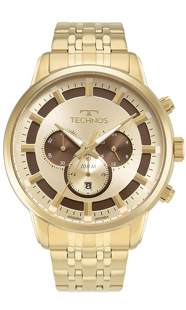 Relógio Technos Masculino Grandtech Dourado OS2ABR/1D