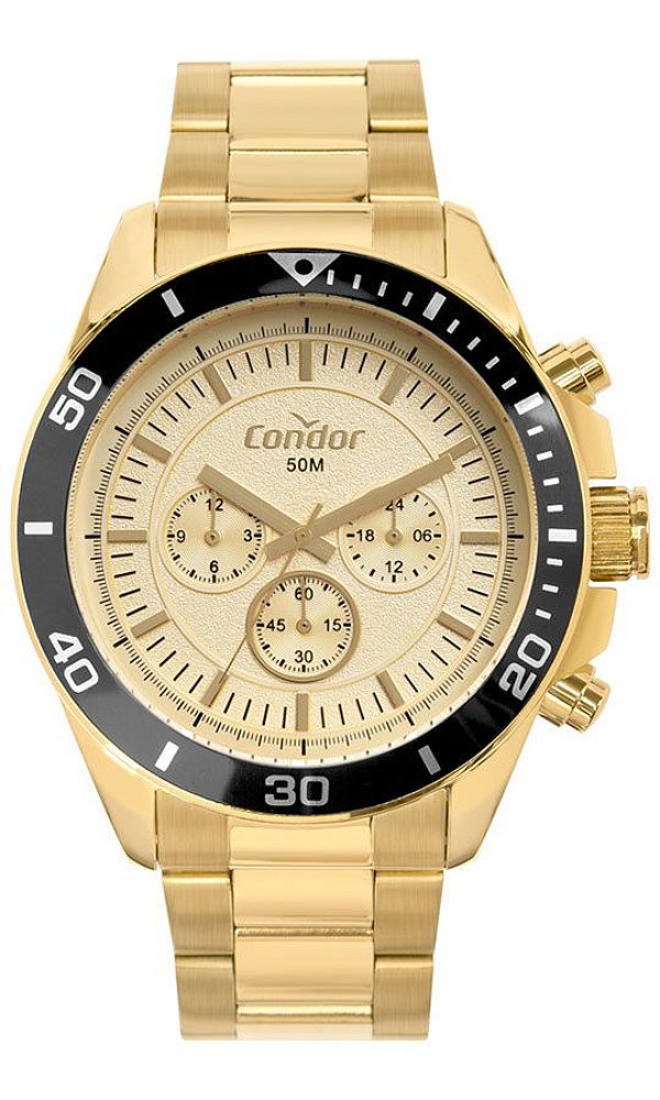 Relógio Condor Masculino Civic Multifunção Dourado COVD34AB/4X