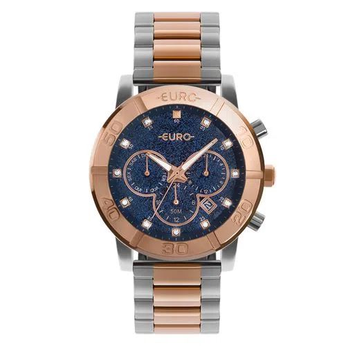 Relógio Feminino Euro Big Case Delux BiColor EUJP25AF/4A