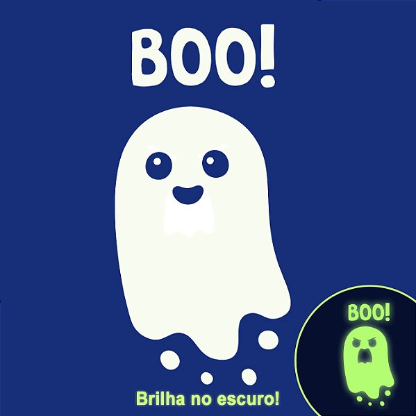 Camiseta - Fantasma Boo! (Brilha no Escuro)