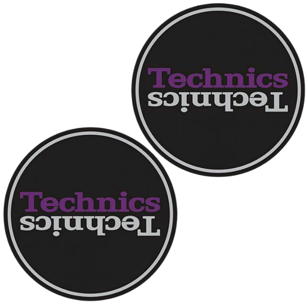 Par Slipmat Feltro Magma 12" Technics MK7 | Preto e Roxo
