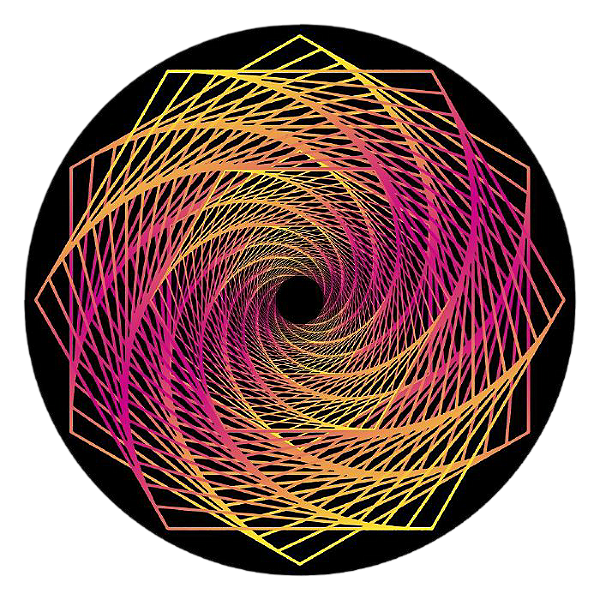 Par Slipmat Feltro Glowtronics 12" | Lotus com UV Blacklight Ativado