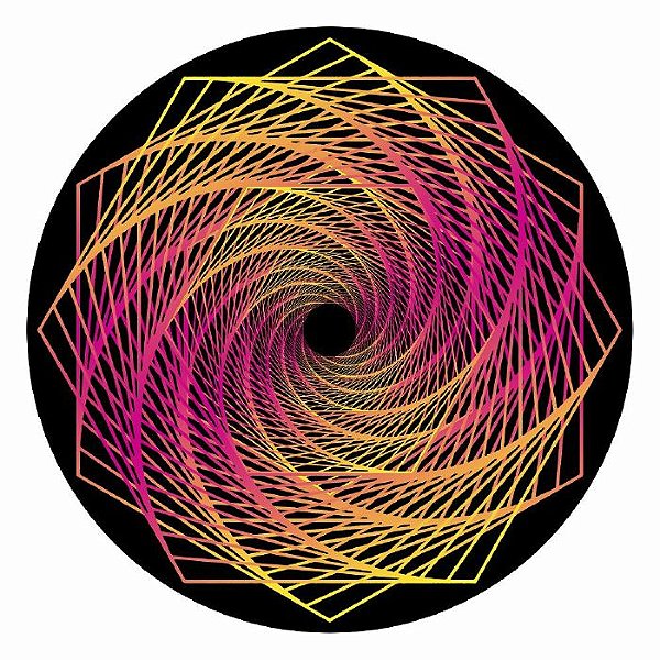 Slipmat Glowtronics Lotus com UV/Blacklight Ativado (importado) O PAR