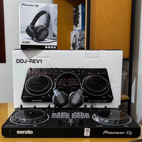 Combo Pioneer DDJ Rev1 + Fone Pioneer Cue1 (desconto no whatsapp da loja)