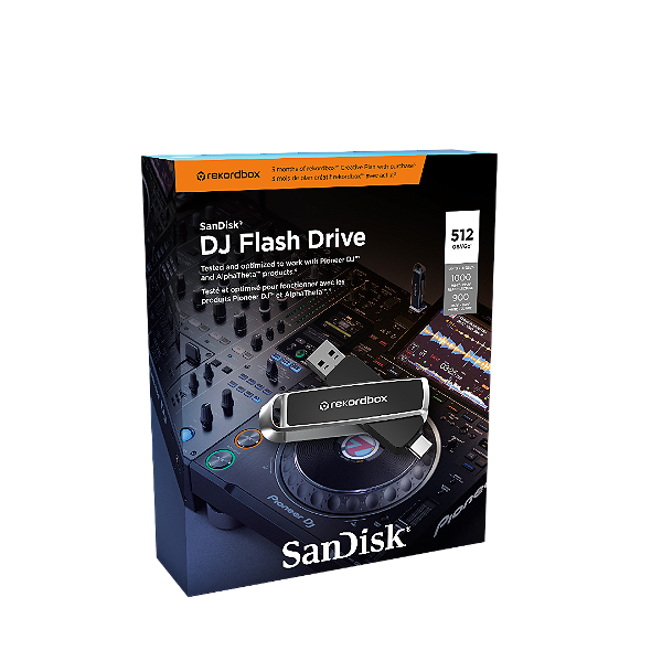 Pendrive Rekordbox DJ Sandisk Flash Drive 512gb