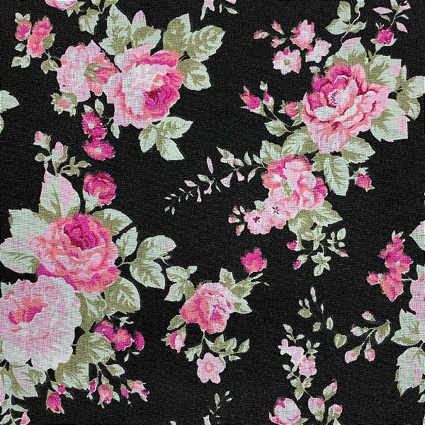 Tecido Tricoline 100% Algodão - Estampa Floral - 50cmx1,40m