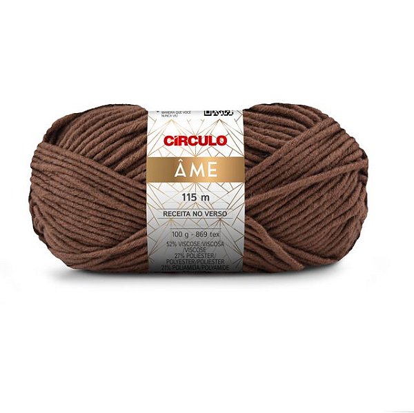 Lã Âme Círculo 100g 854 Chocolate