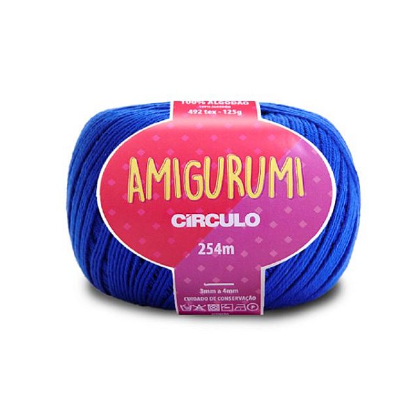 Linha Amigurumi Círculo 254m Cor 2829 Azul Bic