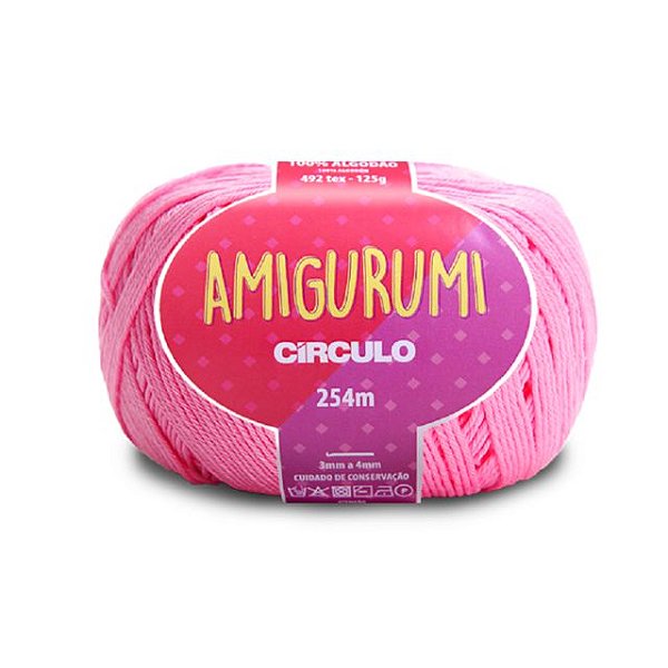 Linha Amigurumi Círculo 254m Cor 3131 Chiclete