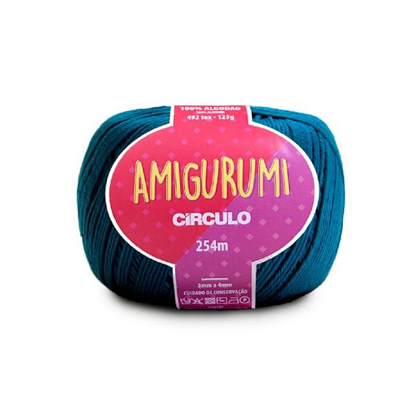 Linha Amigurumi Círculo 254m Cor 5073 Petróleo