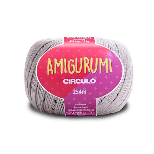 Linha Amigurumi Círculo 254m Cor 8008 Pedreira