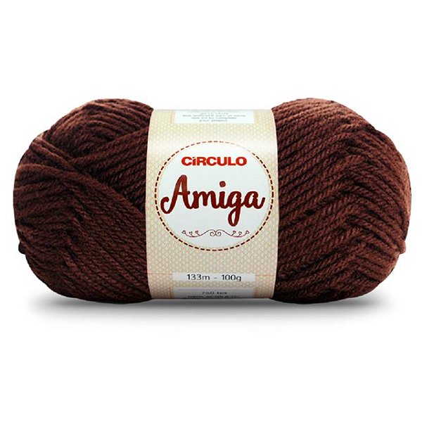 Lã  Amiga Círculo 100g 608 Chocolate