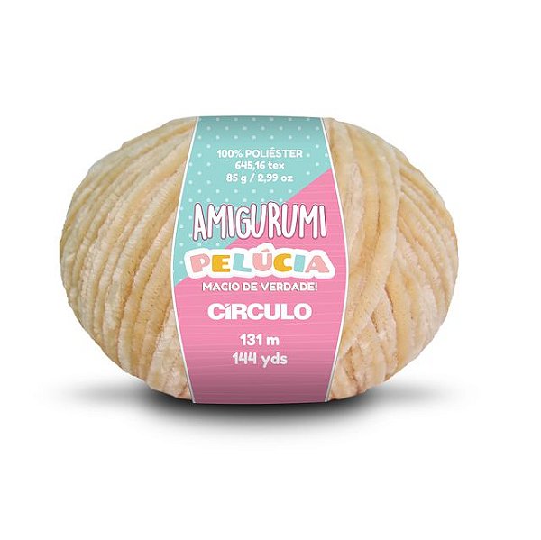 Linha Amigurumi Pelúcia Círculo 131m Cor 7650 Amêndoas