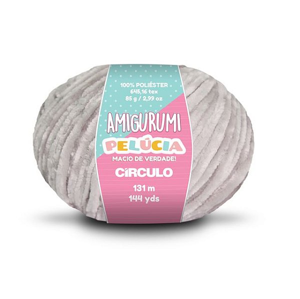 Linha Amigurumi Pelúcia Círculo 131m Cor 8008 Pedreira