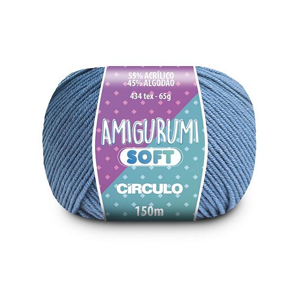 Linha Amigurumi Soft Círculo 150m Cor 2236 Azurita